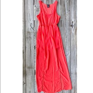 Red orange Maxi Dress